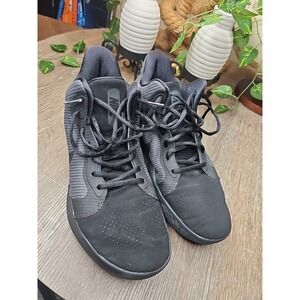 Nike Men's Size 9 US Precision III NBK Triple Black Mid Athletic Sneakers